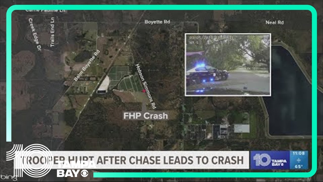 Speeding driver leads to chase that results in FHP trooper crash