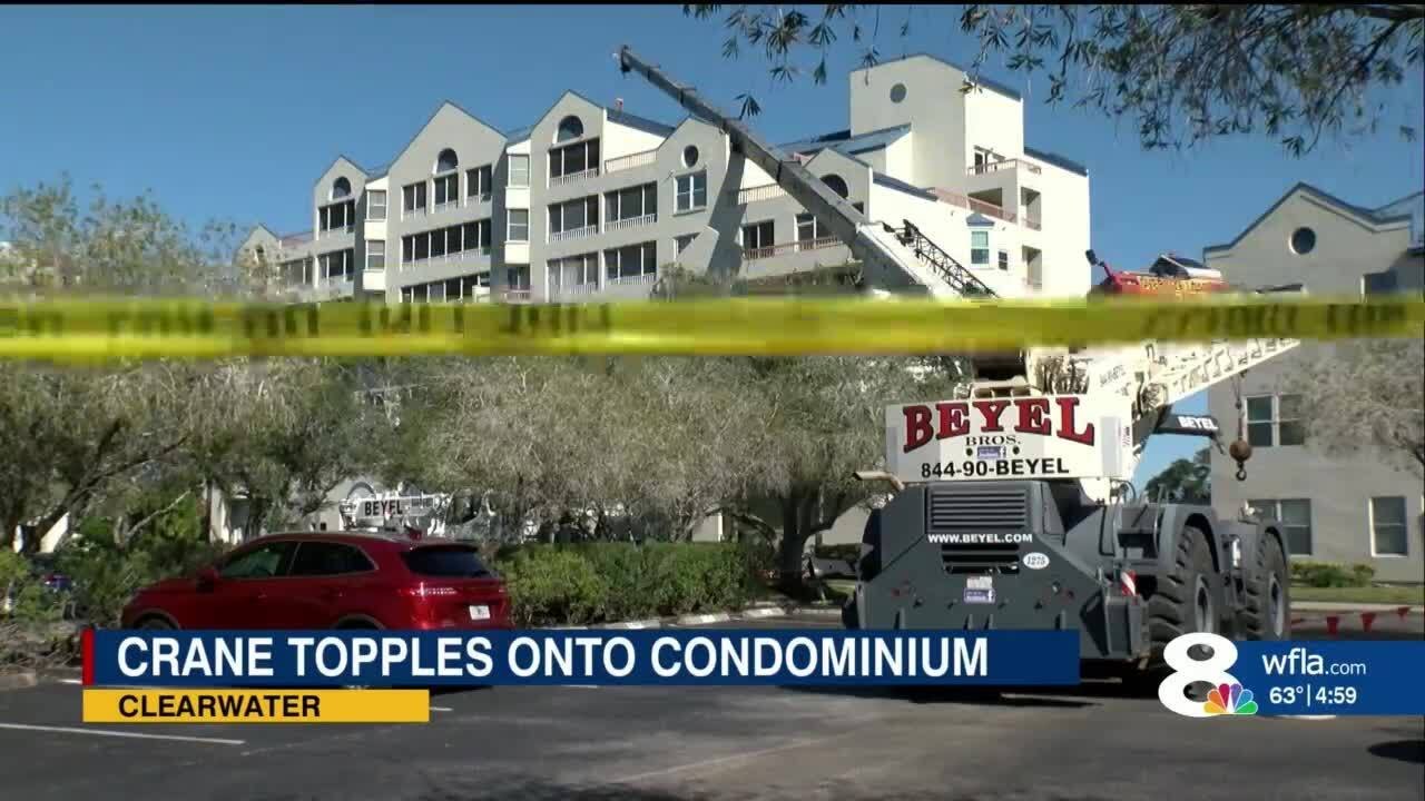 'The whole place just shook:' Residents evacuated from Clearwater condo building after crane topples