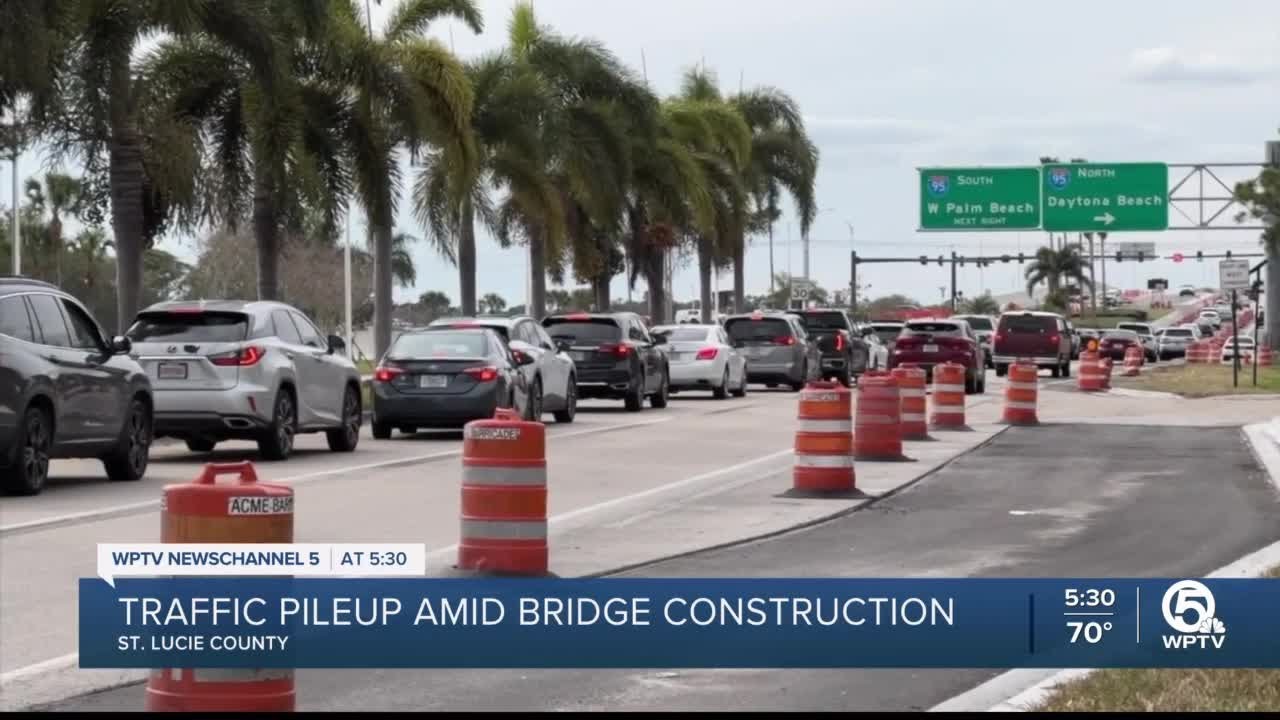 Bridge project in St. Lucie County causing 'frustrating' traffic jams
