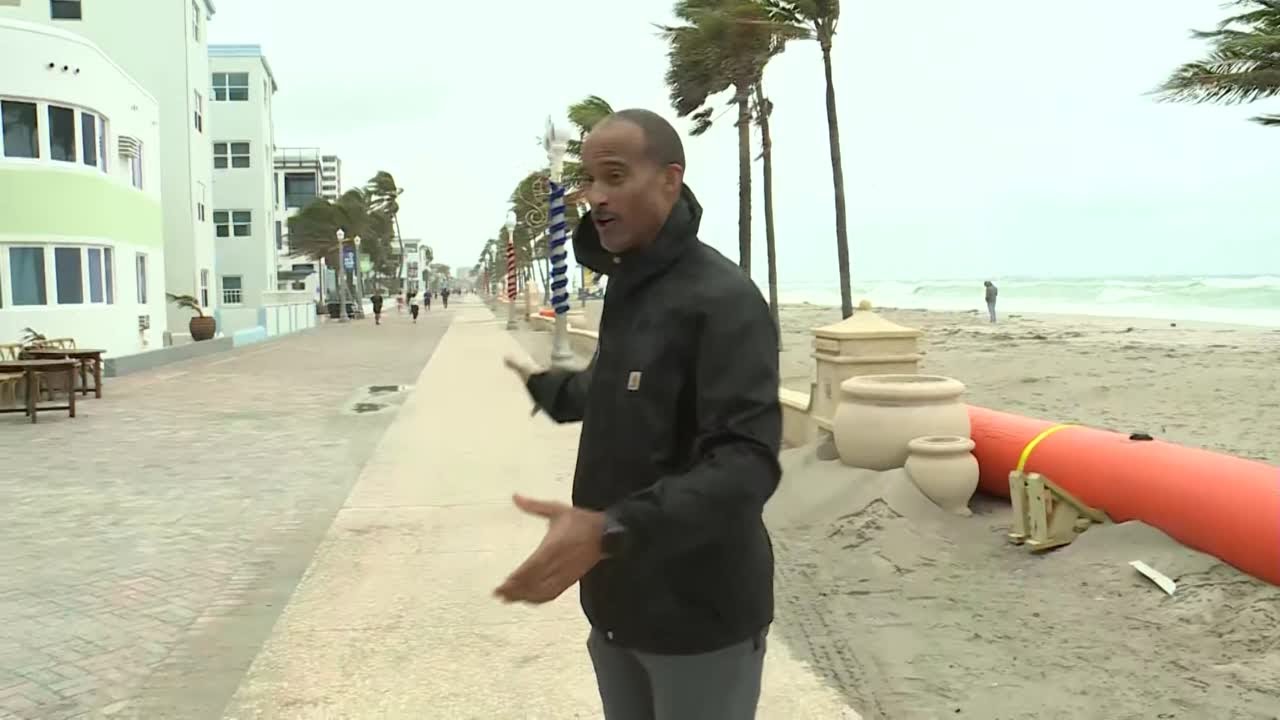 The Weather Channel: Meteorologist Paul Goodloe reports from Hollywood, Florida