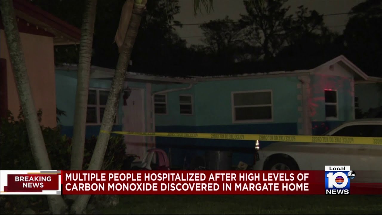 Multiple people hospitalized due to carbon monoxide levels inside Margate home