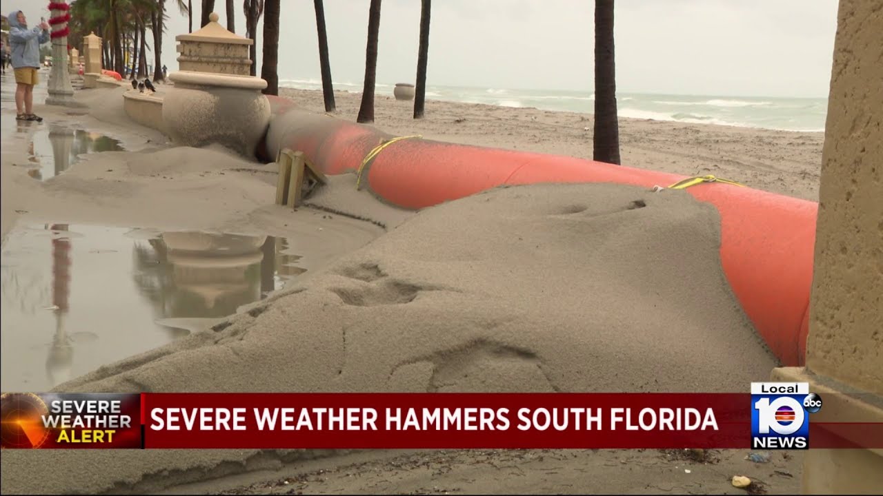 Severe weather hammers Hollywood Beach