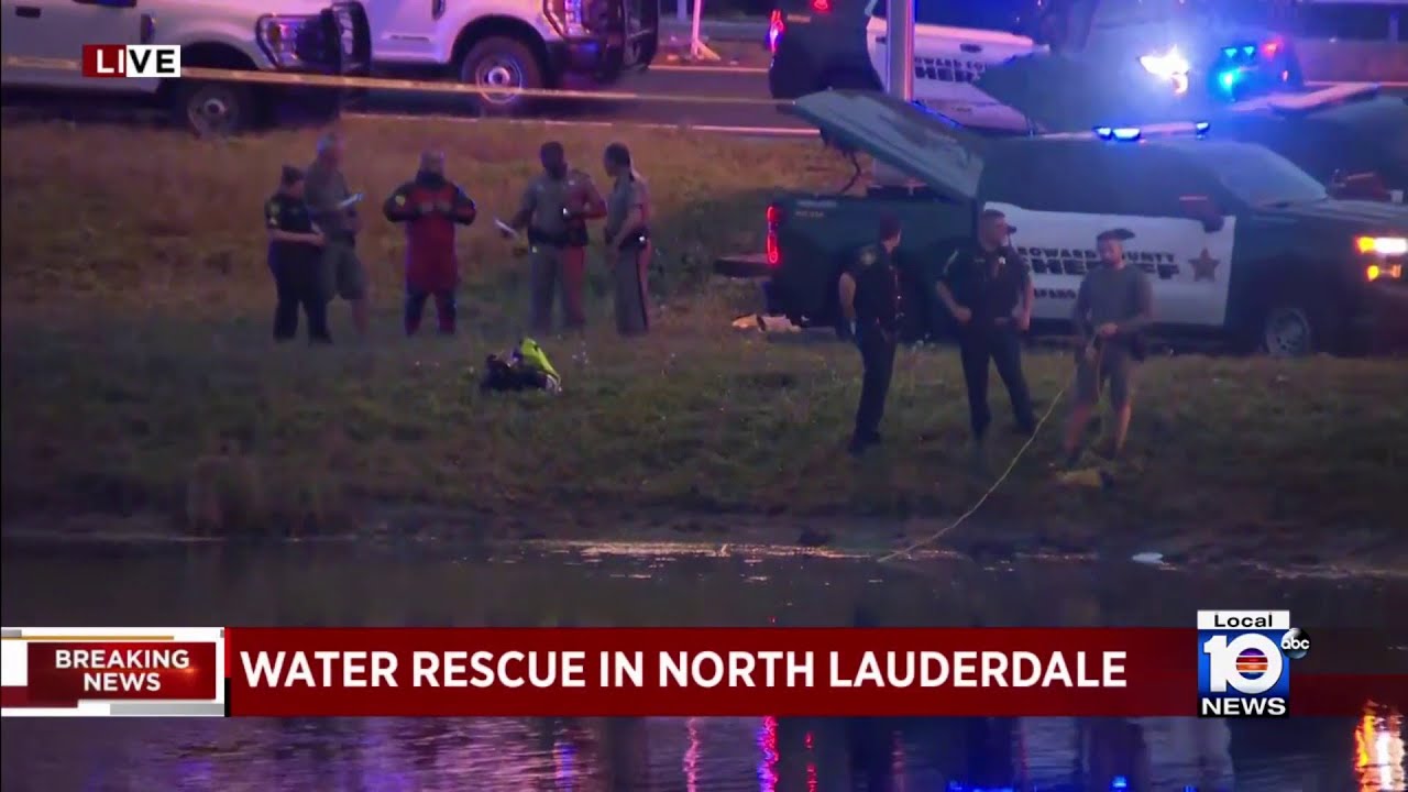 Body pulled from water after car reportedly crashes into canal off Turnpike in Broward County