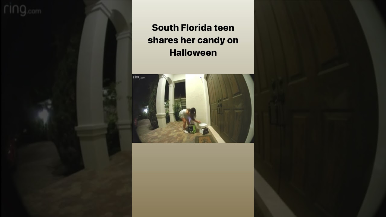 Coral Springs teen shares her Halloween candy with others