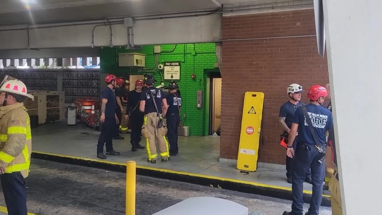 Elevator falls on worker in downtown West Palm Beach parking garage