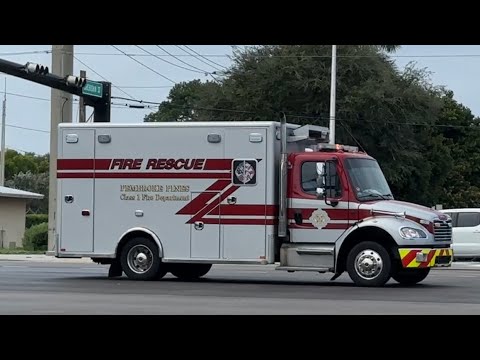 QUICK CATCH OF PEMBROKE PINES FIRE RESCUE RESPONDING IN UNIVERSITY DRIVE IN PEMBROKE PINES, FLORIDA.
