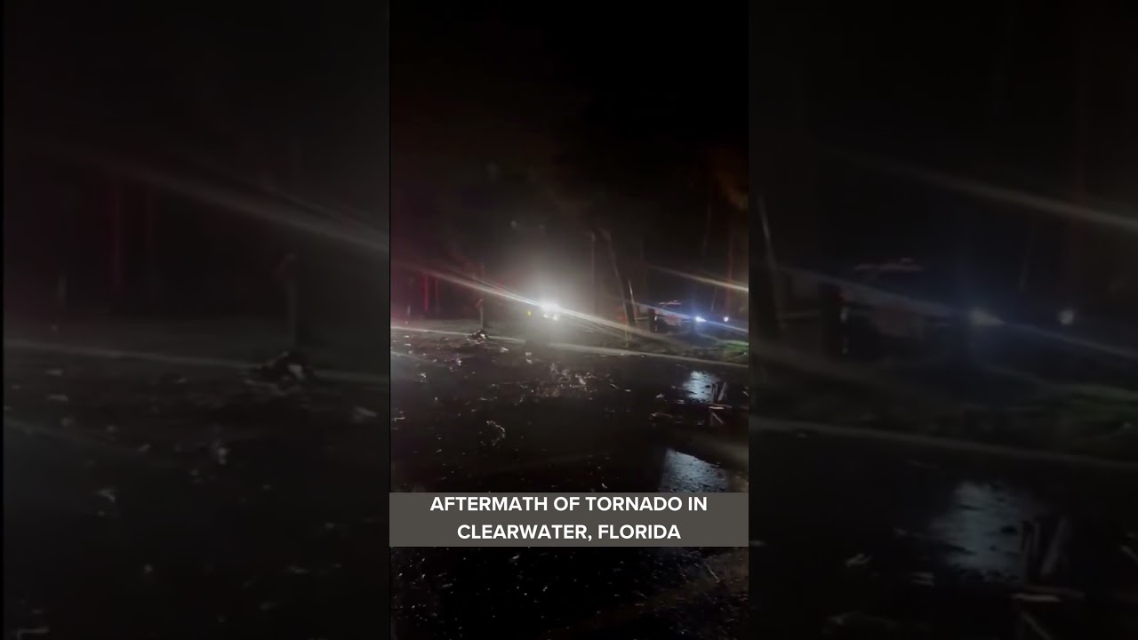 Aftermath of tornado in Clearwater, Florida