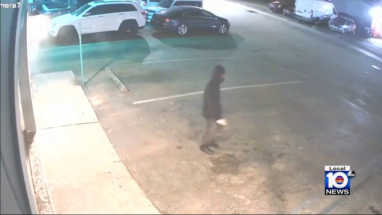 Police search for man caught on camera shooting at Miramar business