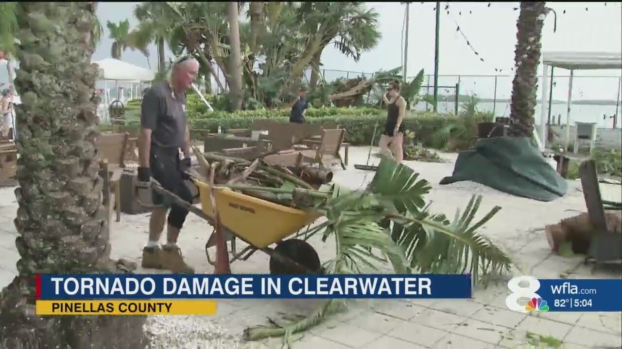 Clearwater Beach cleans up after tornado tears up homes, business