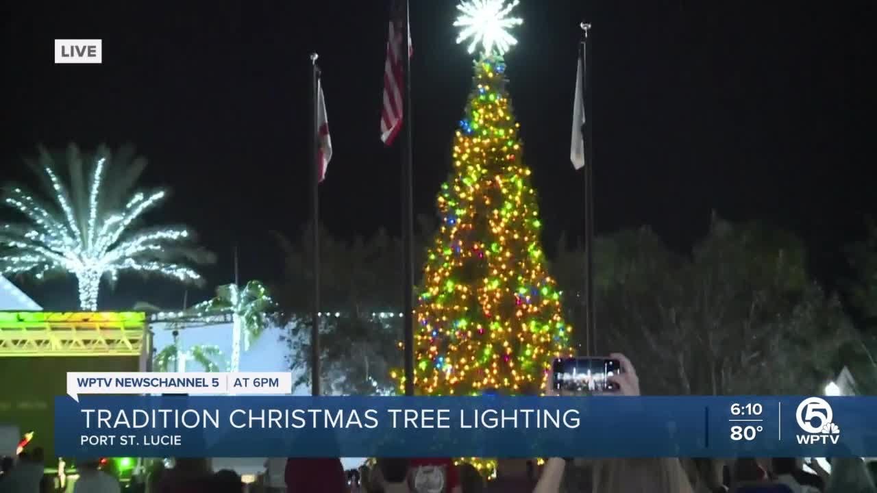 Christmas tree lighting held at Tradition in Port St. Lucie