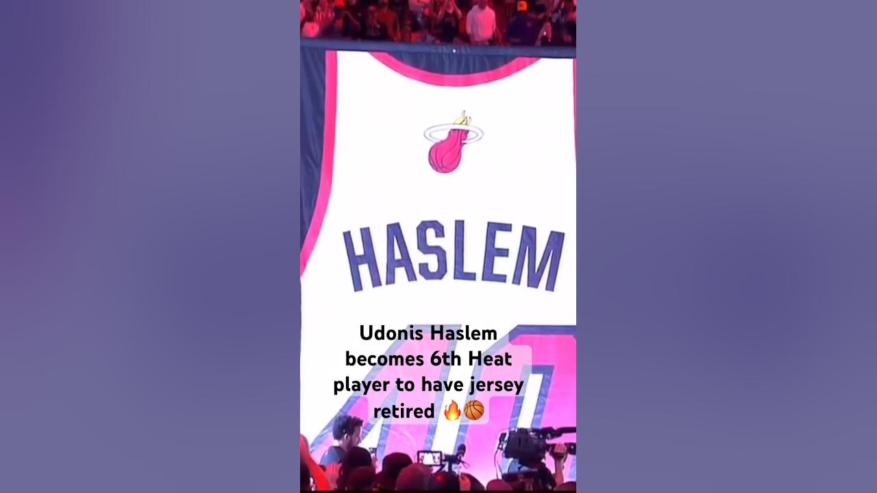Local legend Udonis Haslem becomes 6th Miami Heat player to have jersey number retired. #miamiheat