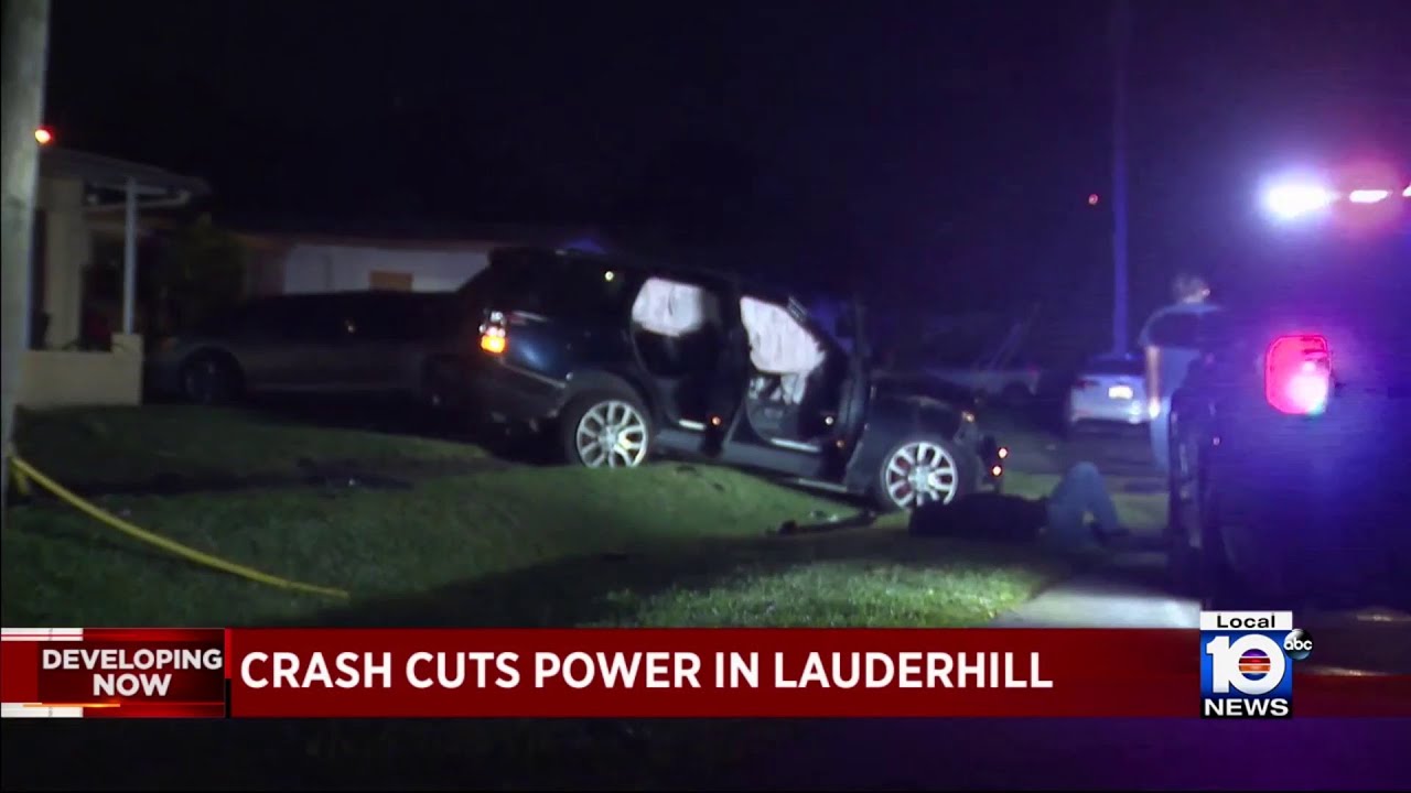Lauderhill crash causes power outage