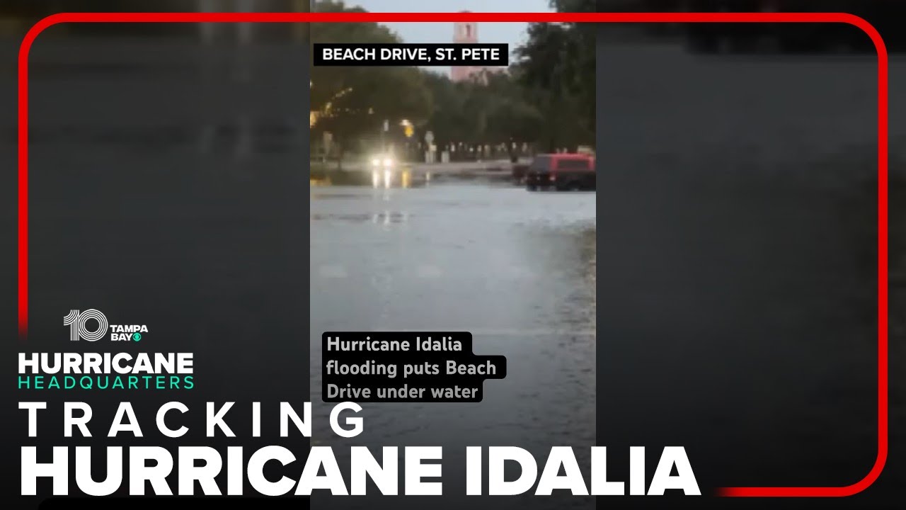 Hurricane Idalia flooding puts Beach Drive in downtown St. Petersburg, FL underwater
