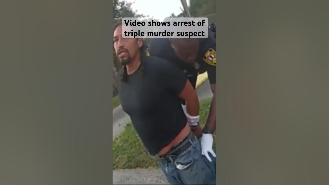 Video shows the arrest of a triple homicide suspect in North Miami. #miamidade  #florida #crime