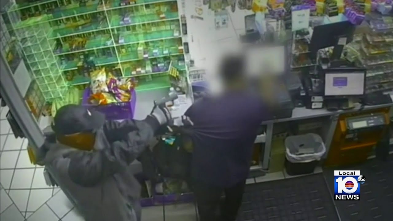 Armed robbery caught on camera at Coral Springs gas station
