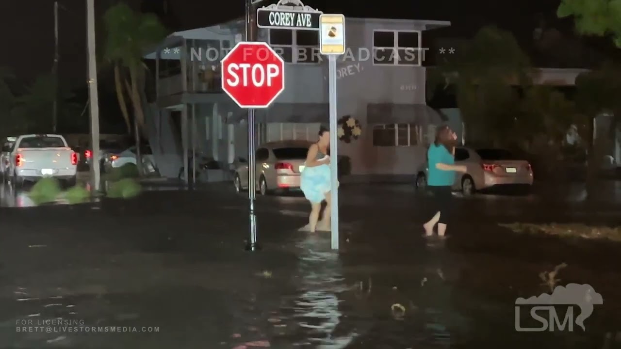 8-30-2023 Tampa-St Pete, FL-Hurricane Idalia Storm Surge floods businesses and homes