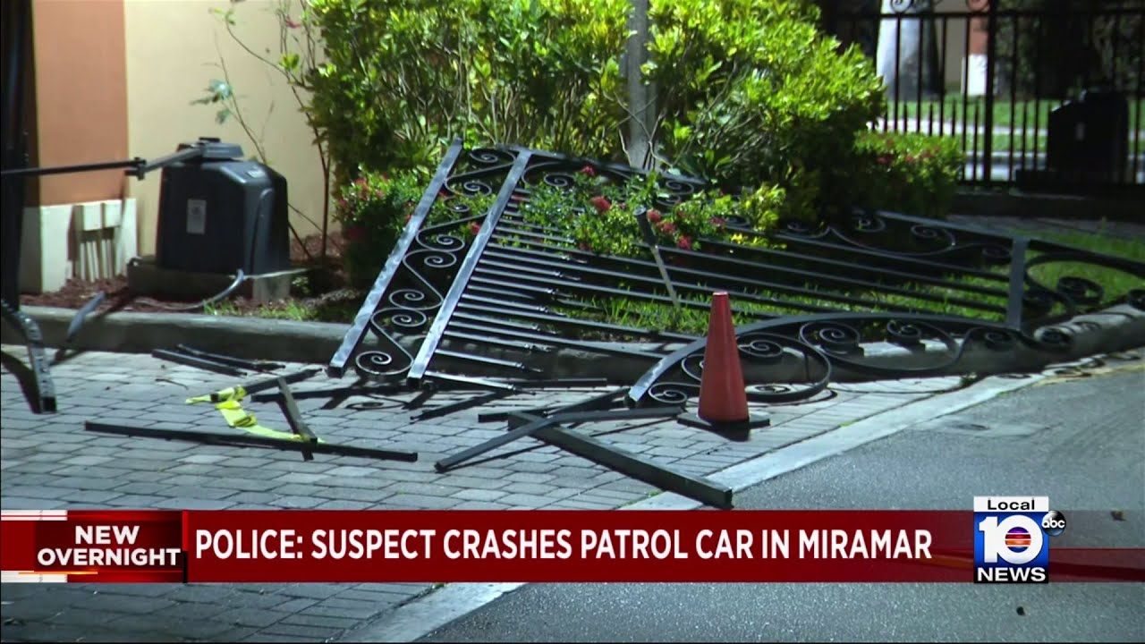 Police: Suspect crashes patrol car in Miramar