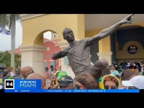 City of Miramar unveiled statue of Usain Bolt, fastest man on earth
