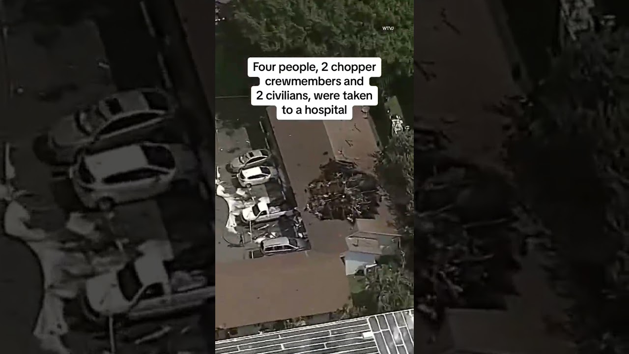 A Sheriff’s Office helicopter crashed into a multi-unit apartment building in Pompano Beach, Fla.