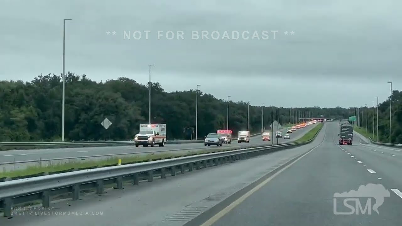 9-29-22 Brandon, Florida – Hurricane Response Convoy on I75 and Flooding