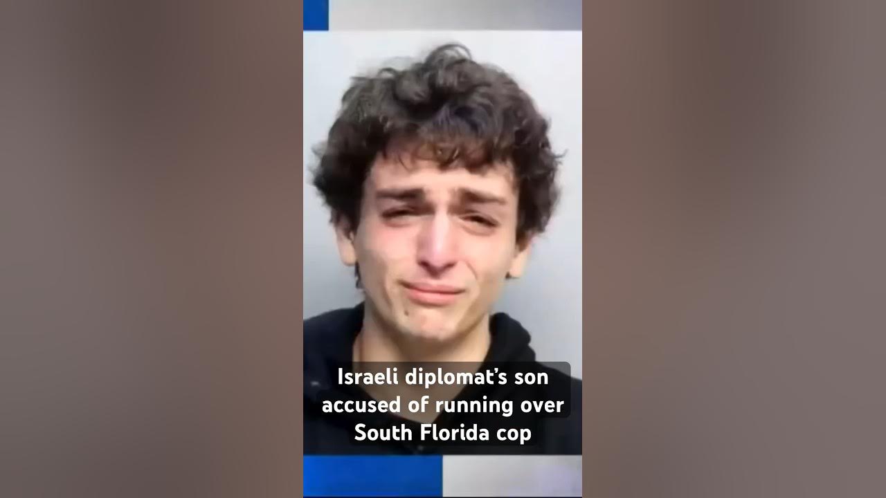The son of a diplomat from #Israel is accused of running over a South #Florida police officer.