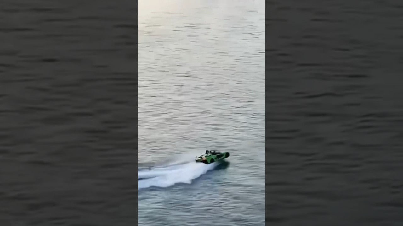 Corvette Jet Car Boat runs into wall at St Pete Beach Florida