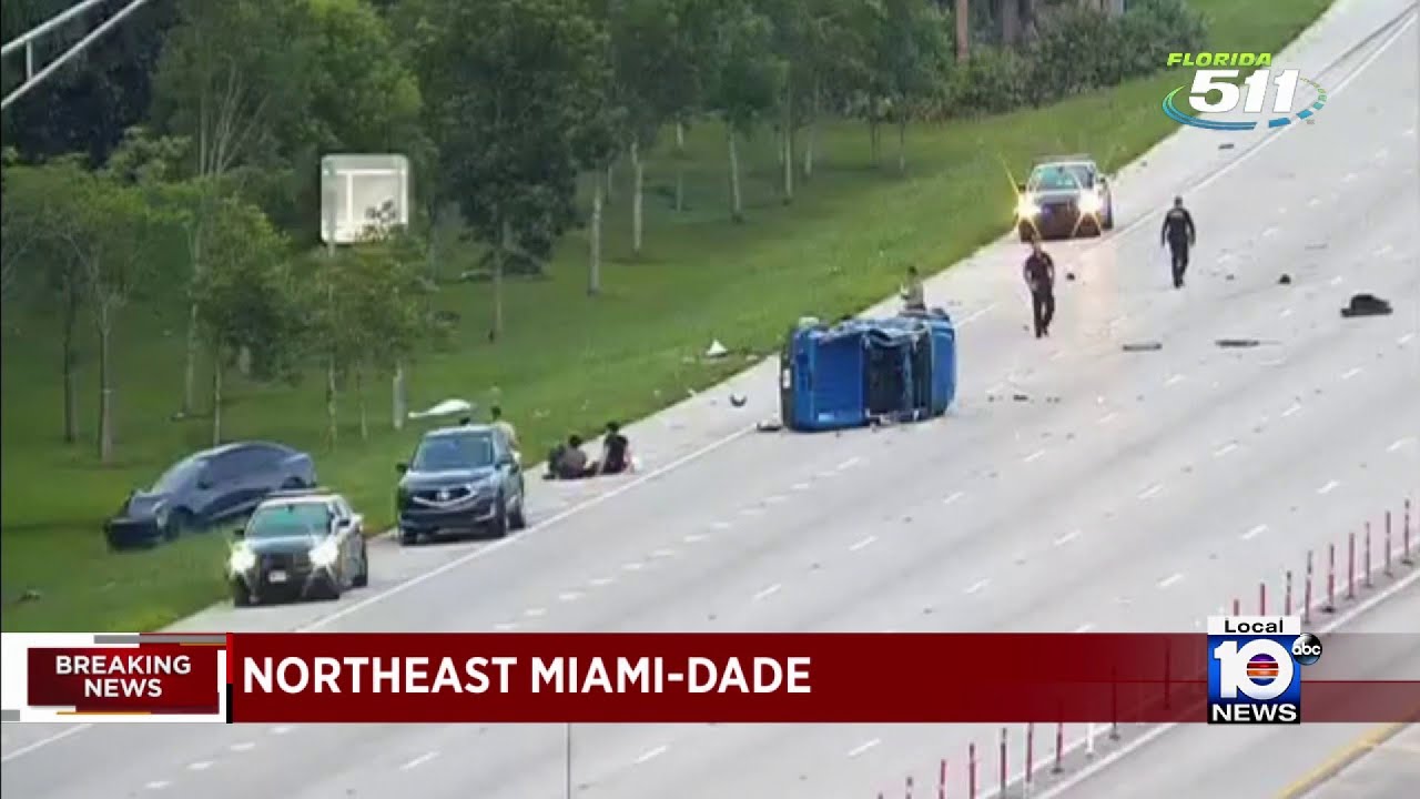 Fatal crash shuts down northbound lanes of I-95 near Miami Gardens Drive