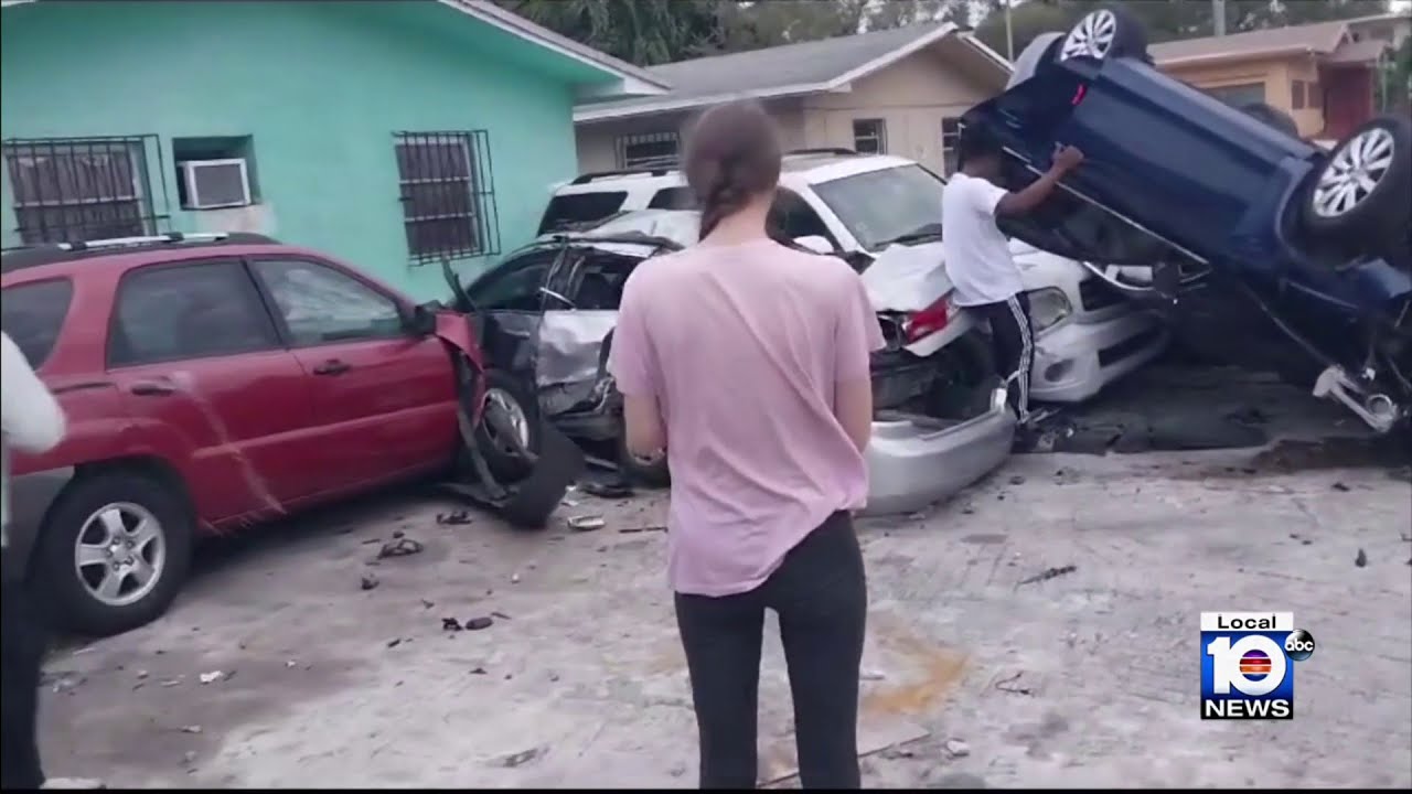 Good Samaritans try to help driver after Miami crash