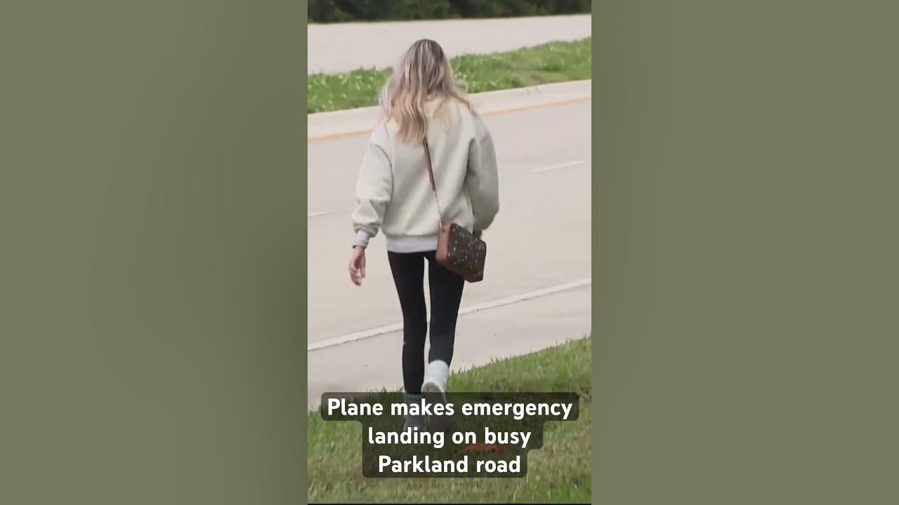 Video shows small plane land on busy Broward County road #plane #parkland #browardcounty