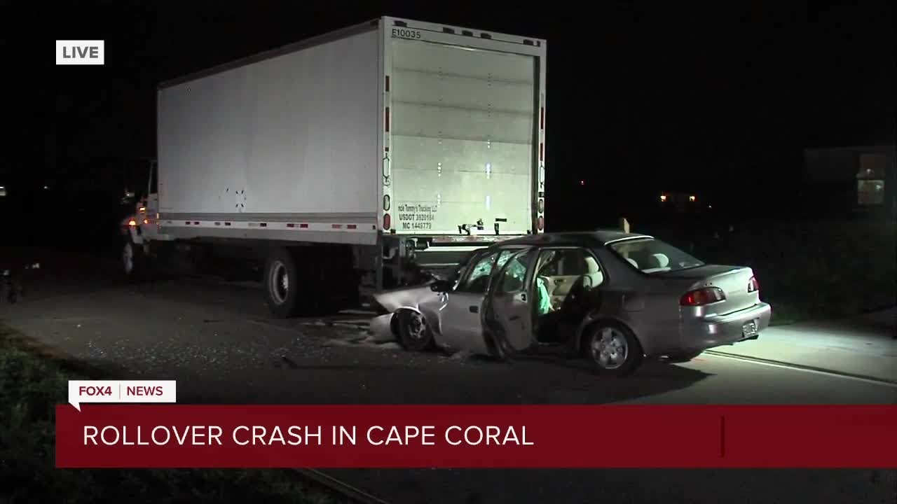 Car vs U-Haul crash in Cape Coral