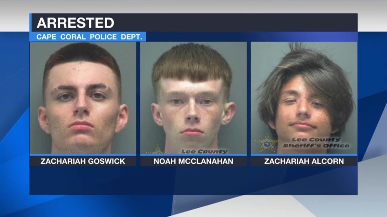 Three Cape Coral teens arrested for beating & robbing person in Cultural Park