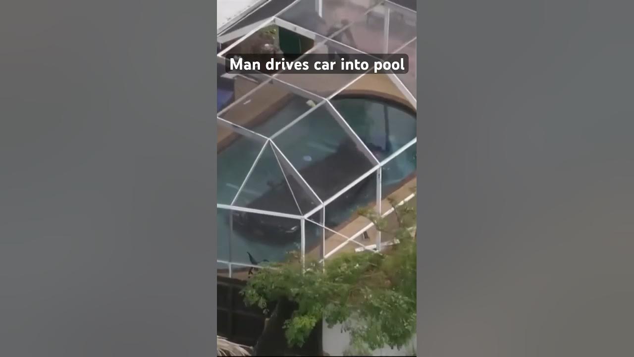 A man drove his car into a #Margate pool. #browardcounty #florida #shorts