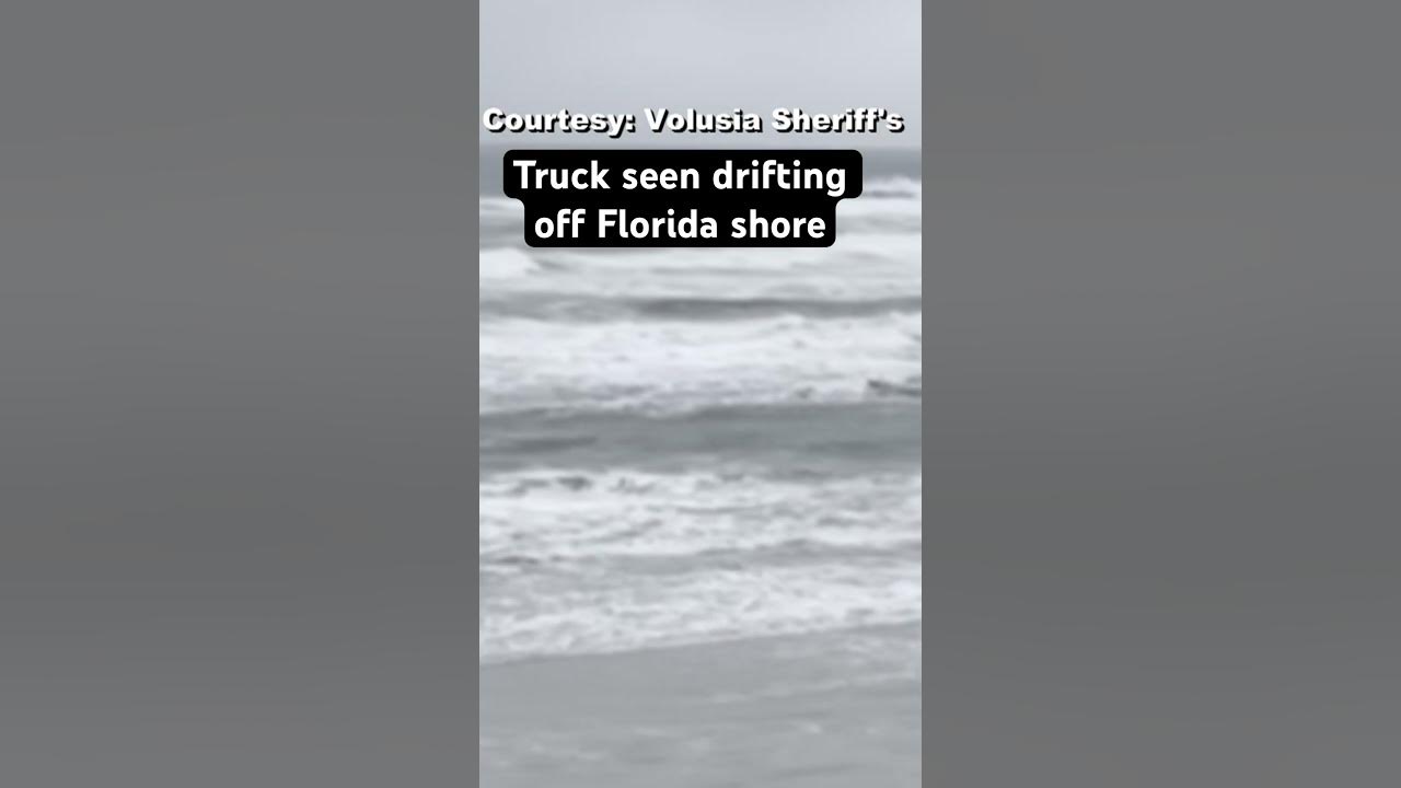 A truck was seen drifting off the shore in New Smyrna Beach #florida #caughtoncamera #volusiacounty
