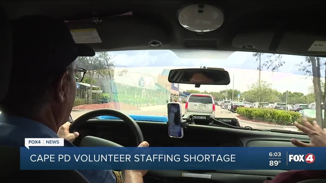 Cape Coral Police volunteers face staffing shortage