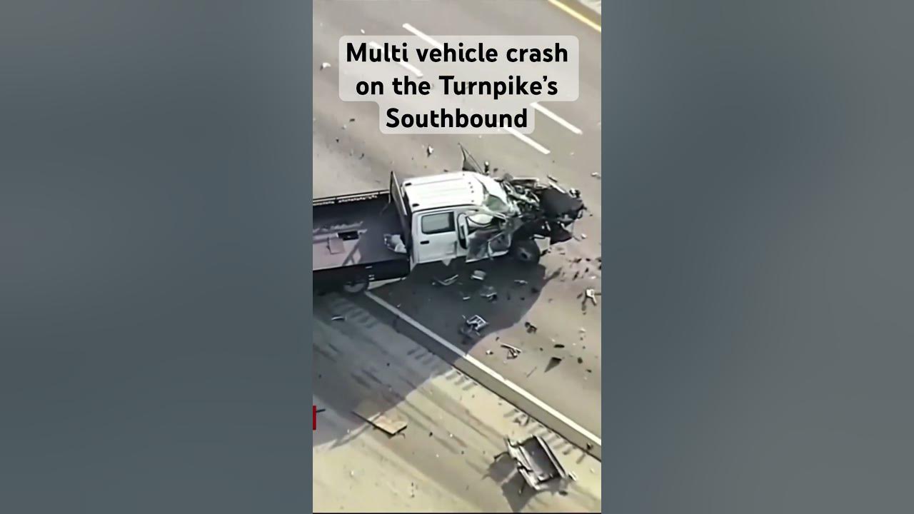 Multi vehicle #crash on the #turnpike ’s Southbound