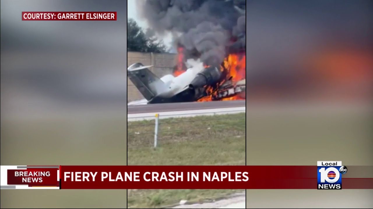 Plane crashes, bursts into flames on I-75 in Collier County