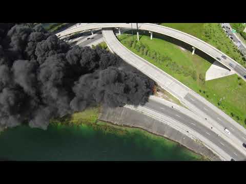 FIRE off 595 and FL Turnpike on 8/1 #Davie #FortLauderdale