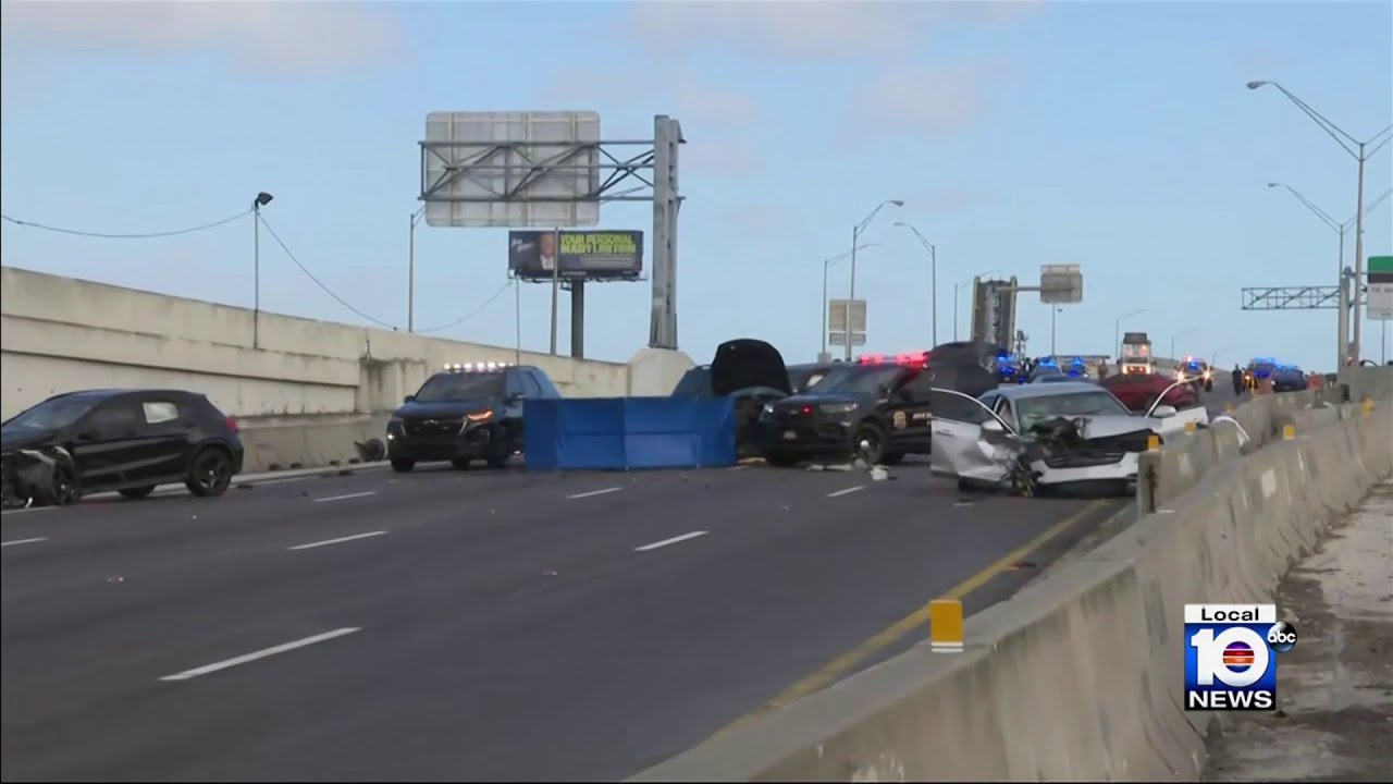 Deadly crash shuts down southbound lanes of I-95 in Fort Lauderdale