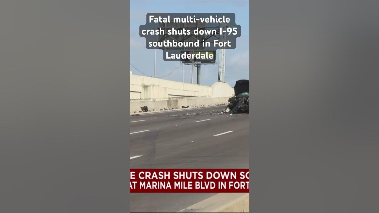 Major crash in Fort Lauderdale shuts down southbound lanes of I-95 #fortlauderdale #browardcounty