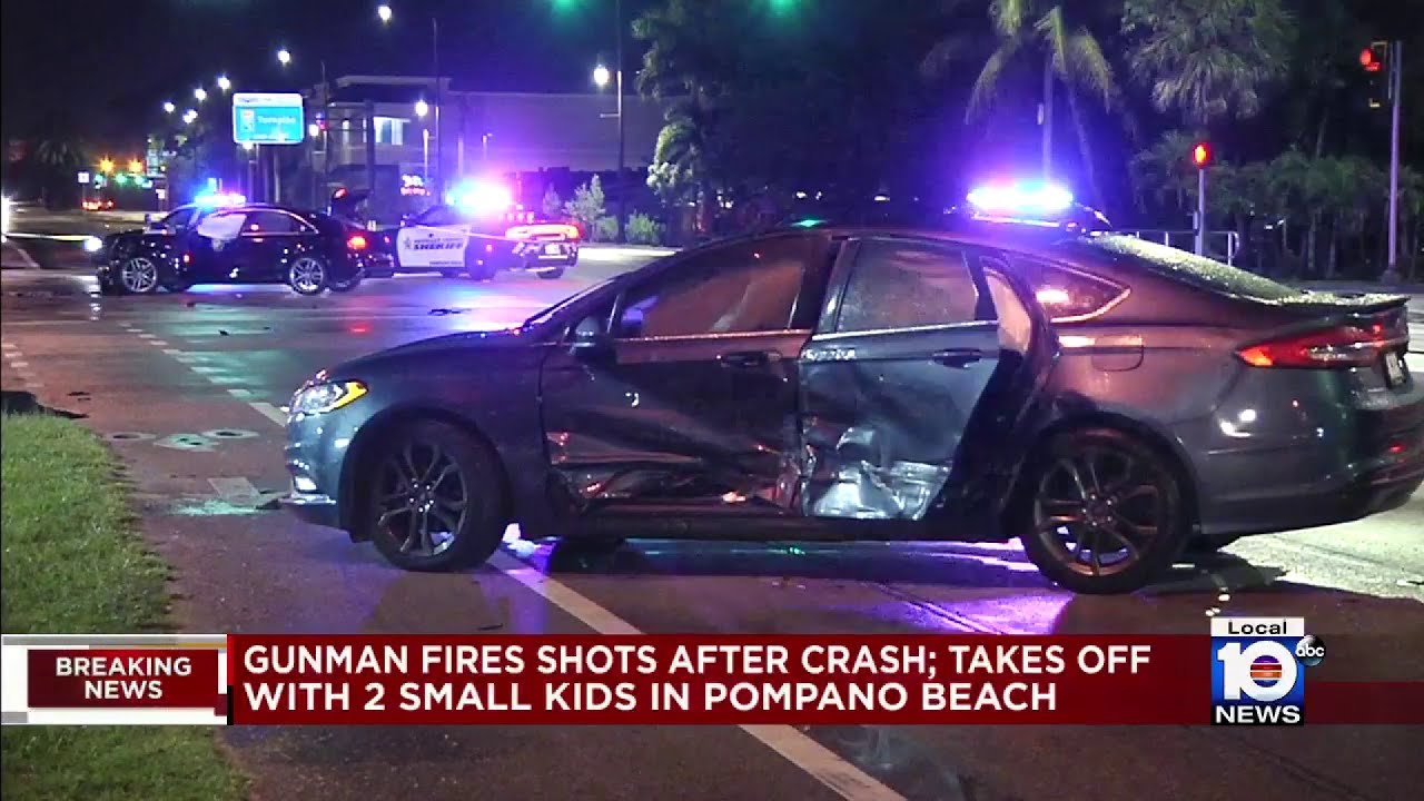 Crash leads to shooting in Pompano Beach