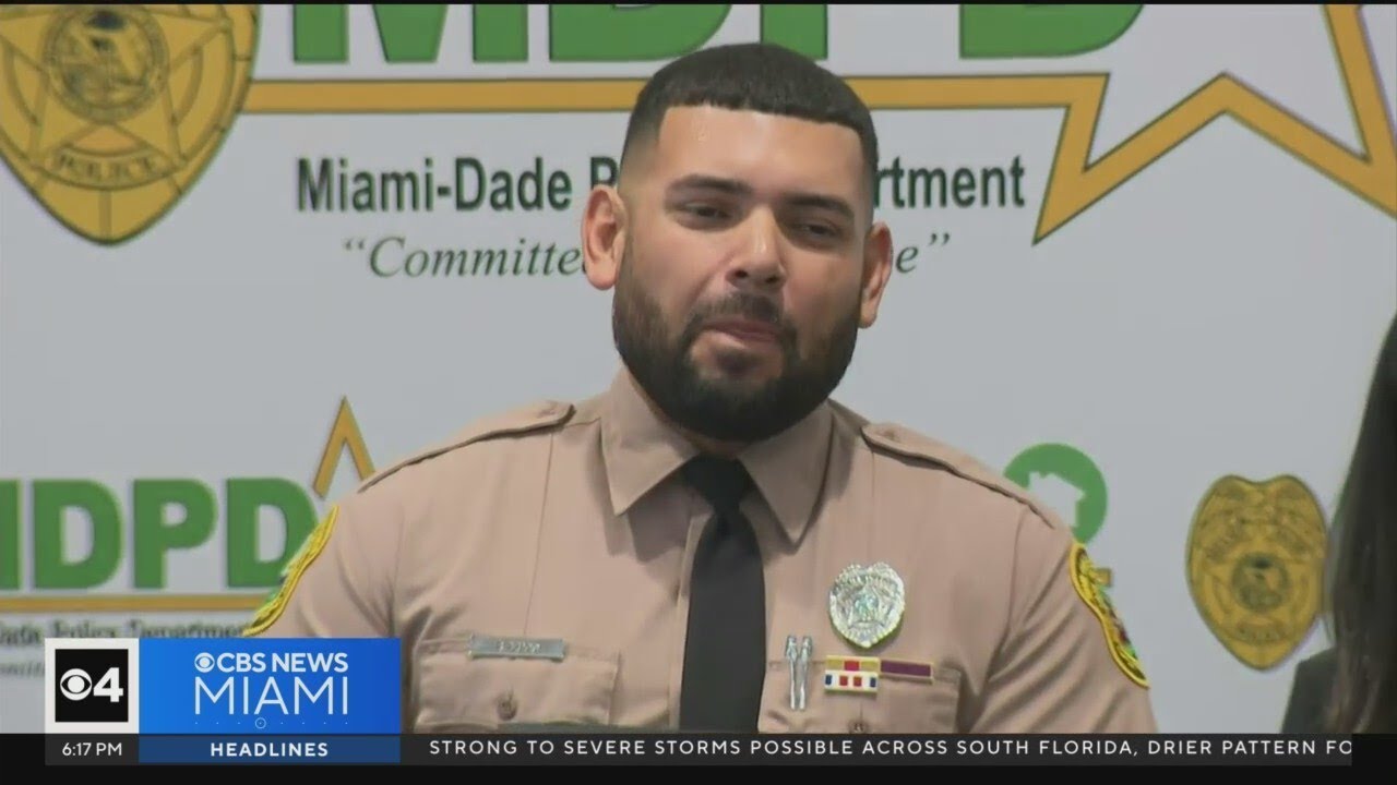 Miami-Dade police honor officer shot in the line of duty