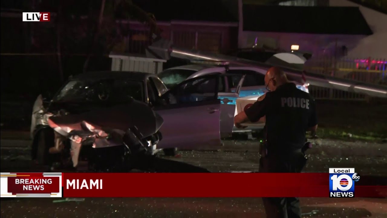 City of Miami police officer, 2 others injured in crash