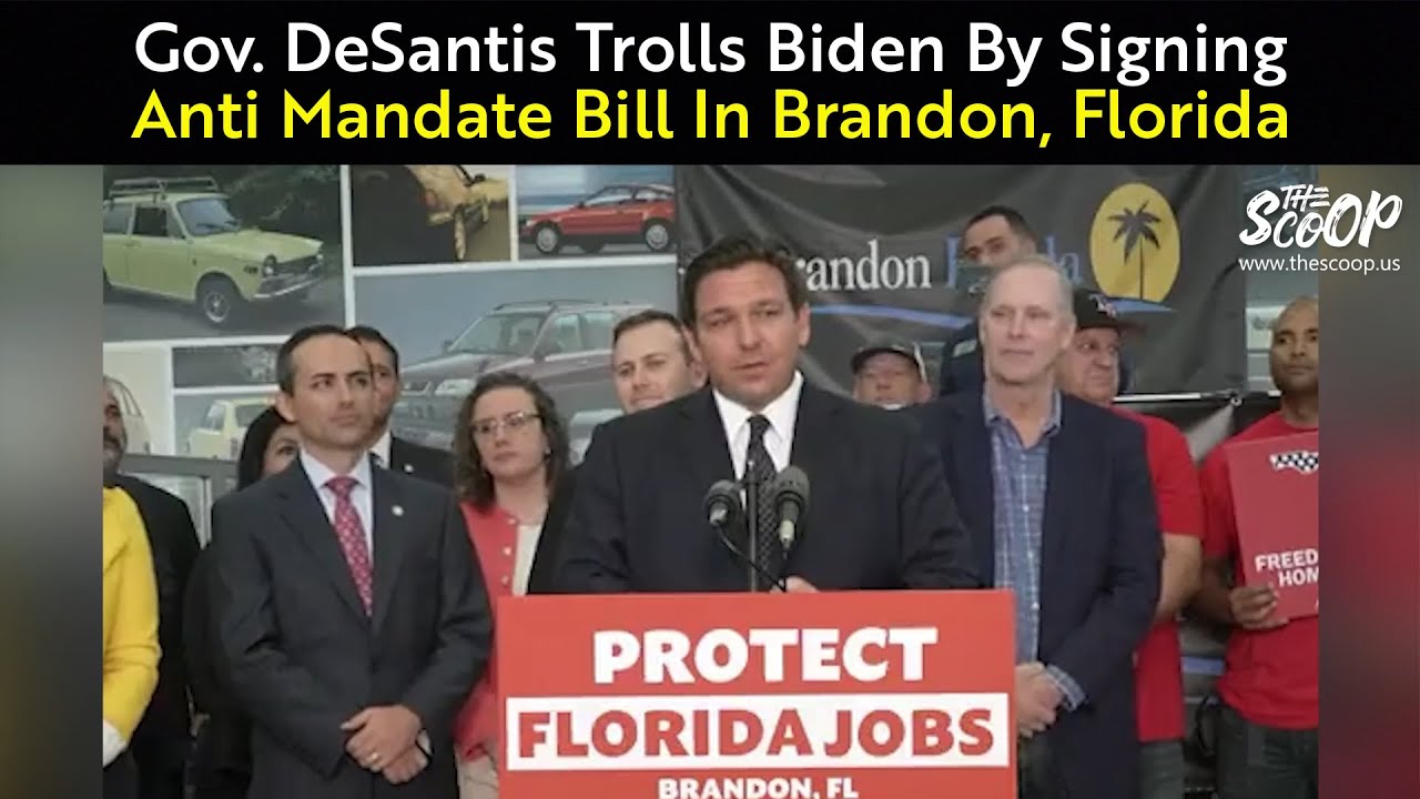 DeSantis Signs Bill Limiting Mandates In Brandon, Florida, Crowd Chants Of 'Lets Go Brandon'