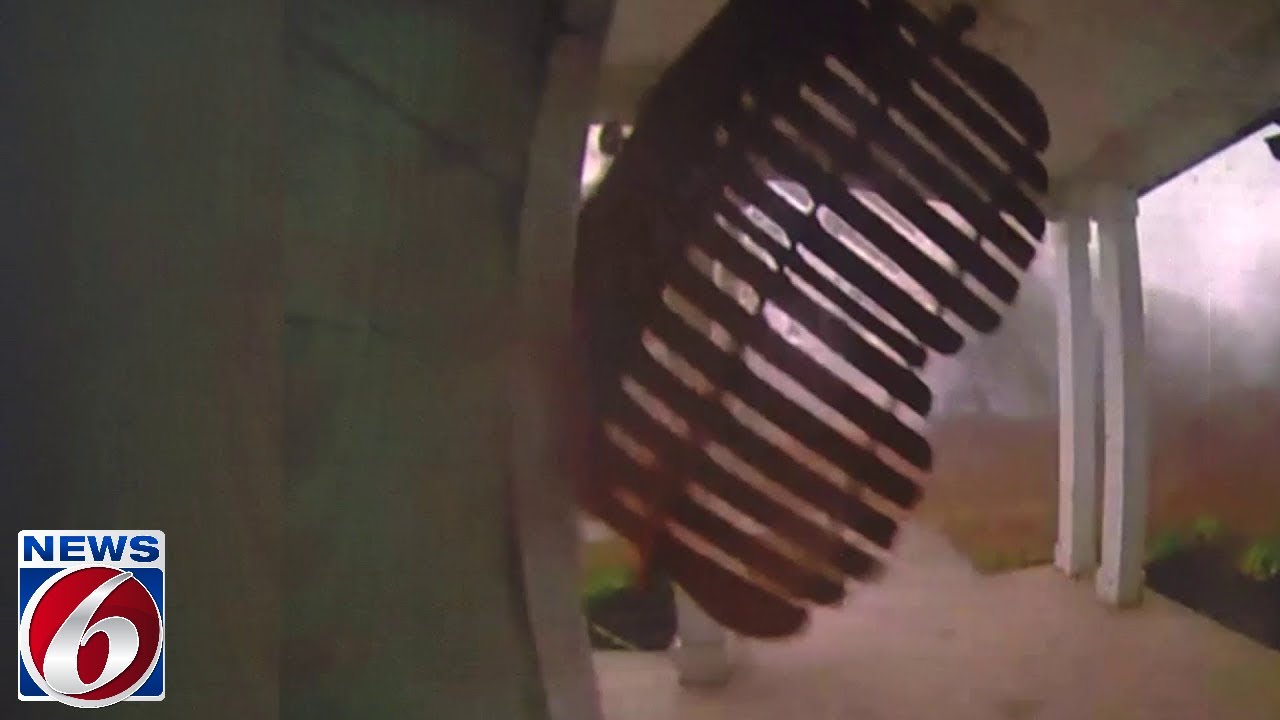Ring doorbell camera shows debris flying from possible Florida tornado