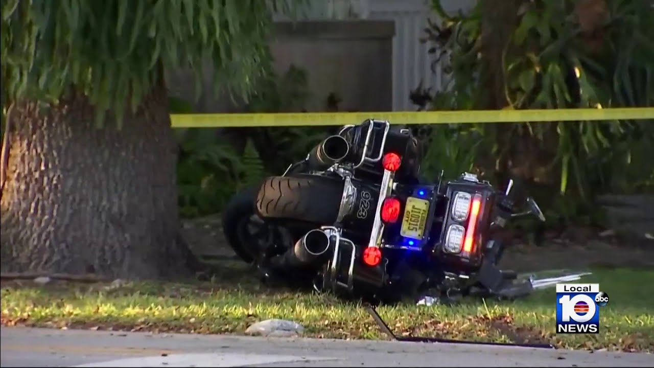 Coral Gables police motorman airlifted after being involved in crash