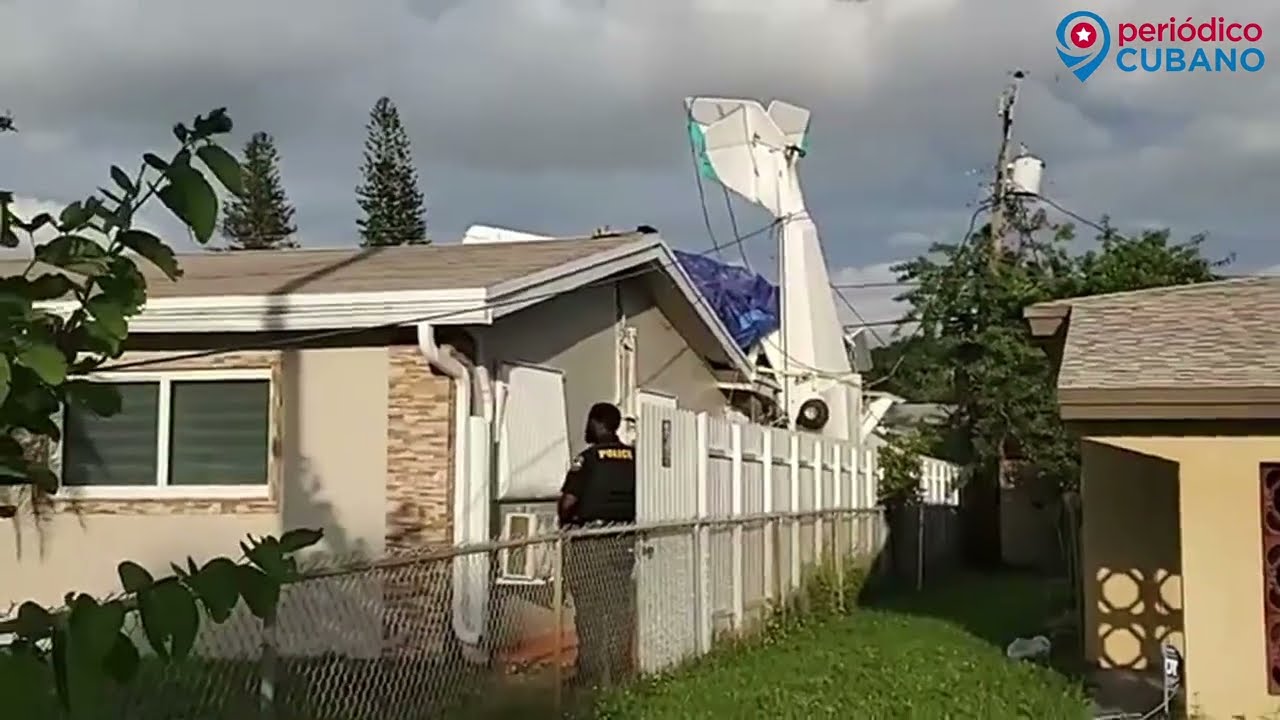 Cae avioneta en casa de un cubano en Miramar, Florida