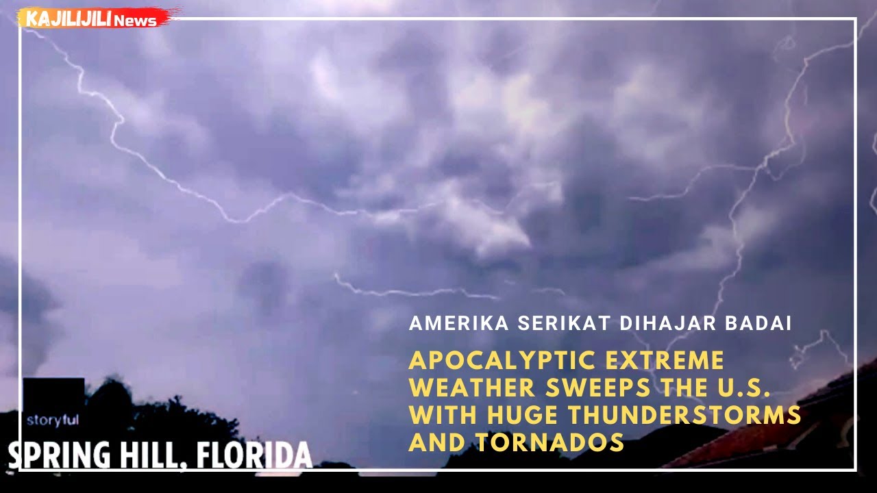Badai Petir Dan Tornado Besar Menyapu Spring Hill,Florida,Cape Coral | Cuaca ekstrim APOCALYPTIC