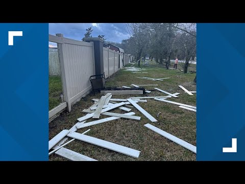Storm damage captured in Northwest Jacksonville after severe weather