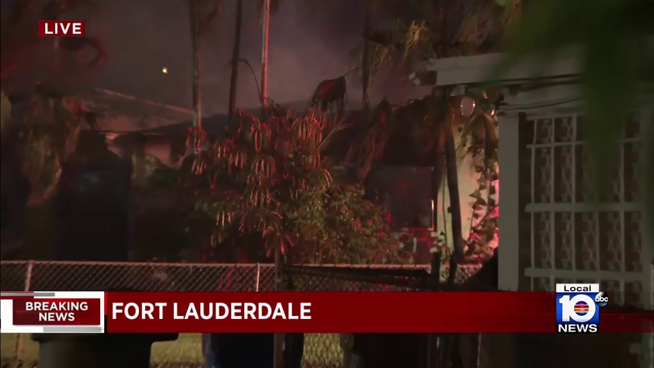 Fort Lauderdale house fire allegedly set by barricaded, armed suspect, police said