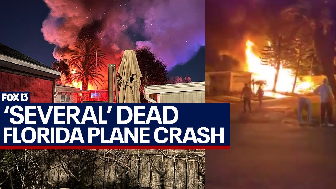 Several fatalities reported after small plane crashes into mobile home park in Clearwater